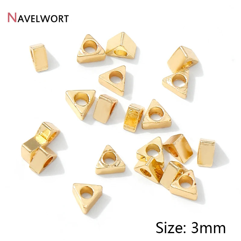 14K Gold Plated Oval Stripe Spacer Beads,Beads Separator,Brass Metal Flat Spacer Beads For Bracelet Necklace Making Accessori
