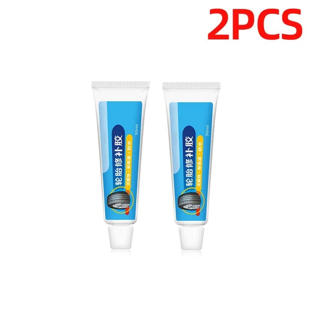 1/2Pcs Tire Repair Black Glue Liquid Strong Rubber Wear-resistant Non-corrosive Adhesive Instant Bond Leather - 2PCS