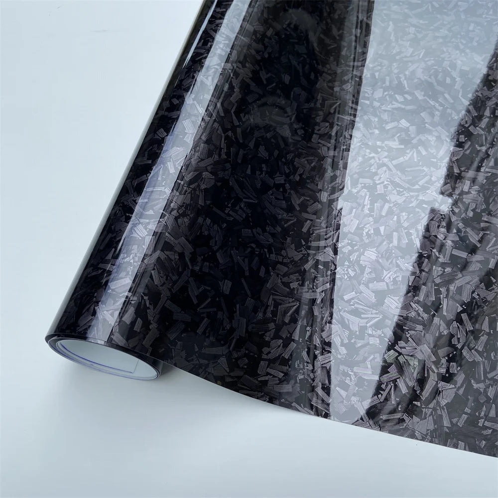 Glossy Black Forged Carbon Fiber Vinyl Car Wrap Ghost Camo Self Adhesive DIY Styling Interior Stickers For Motorcycle Wrappin