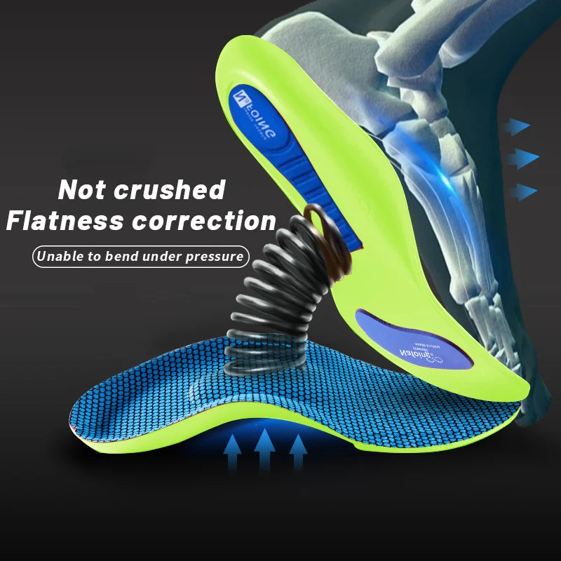 Orthopedic Insoles for Feet Sport Shock-absorbing Insole for Shoes Arch Support Plantar Fasciitis Templates Pads Men Women So