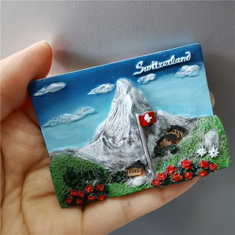 Switzerland Tourist Souvenir Fridge Magnets Jungfraujoc Luzern Zermatt Zermatt Geneva Bern Basel Interlaken Home Decor Sticke