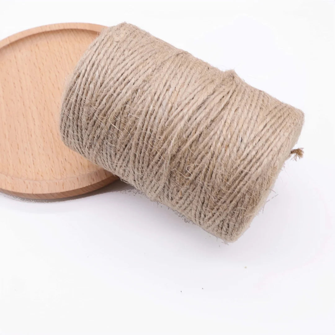 Natural Vintage Jute Rope Twine Roll Sewing Christmas Crafts Jute Cord Thread Wedding Handmade DIY Party Ribbon Bows Decorati