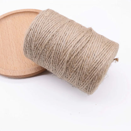 Natural Vintage Jute Rope Twine Roll Sewing Christmas Crafts Jute Cord Thread Wedding Handmade DIY Party Ribbon Bows Decorati
