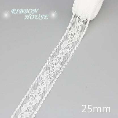 (5 yards/roll) white Lace fabric Webbing Decoration Lovely gift packing polyester Material - 2