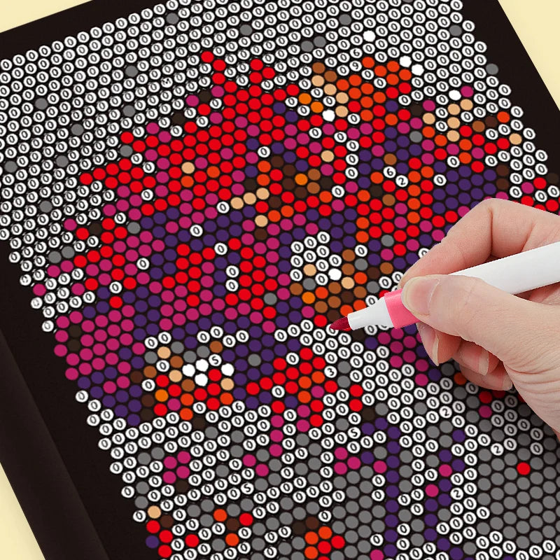 Mysterious Mosaic Coloring Book by Numbers - 32 Pages of Pixel Art Coloring for Adults, Cute Animals and Scenery Stress Relie