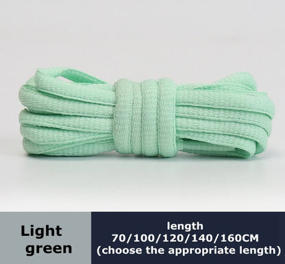 Men's And Women's Sports Shoelaces Color Flat Semicircular Shoelace Suitable For All Shoes Round Laces 23 Colors 1 Pair
