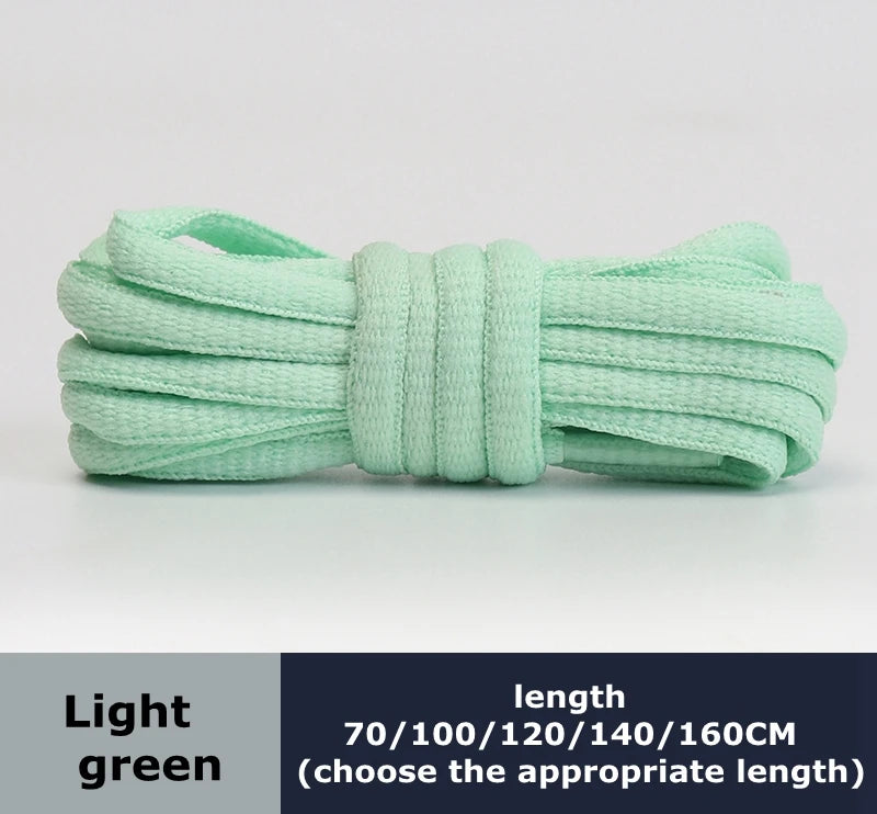 Men's And Women's Sports Shoelaces Color Flat Semicircular Shoelace Suitable For All Shoes Round Laces 23 Colors 1 Pair - lig