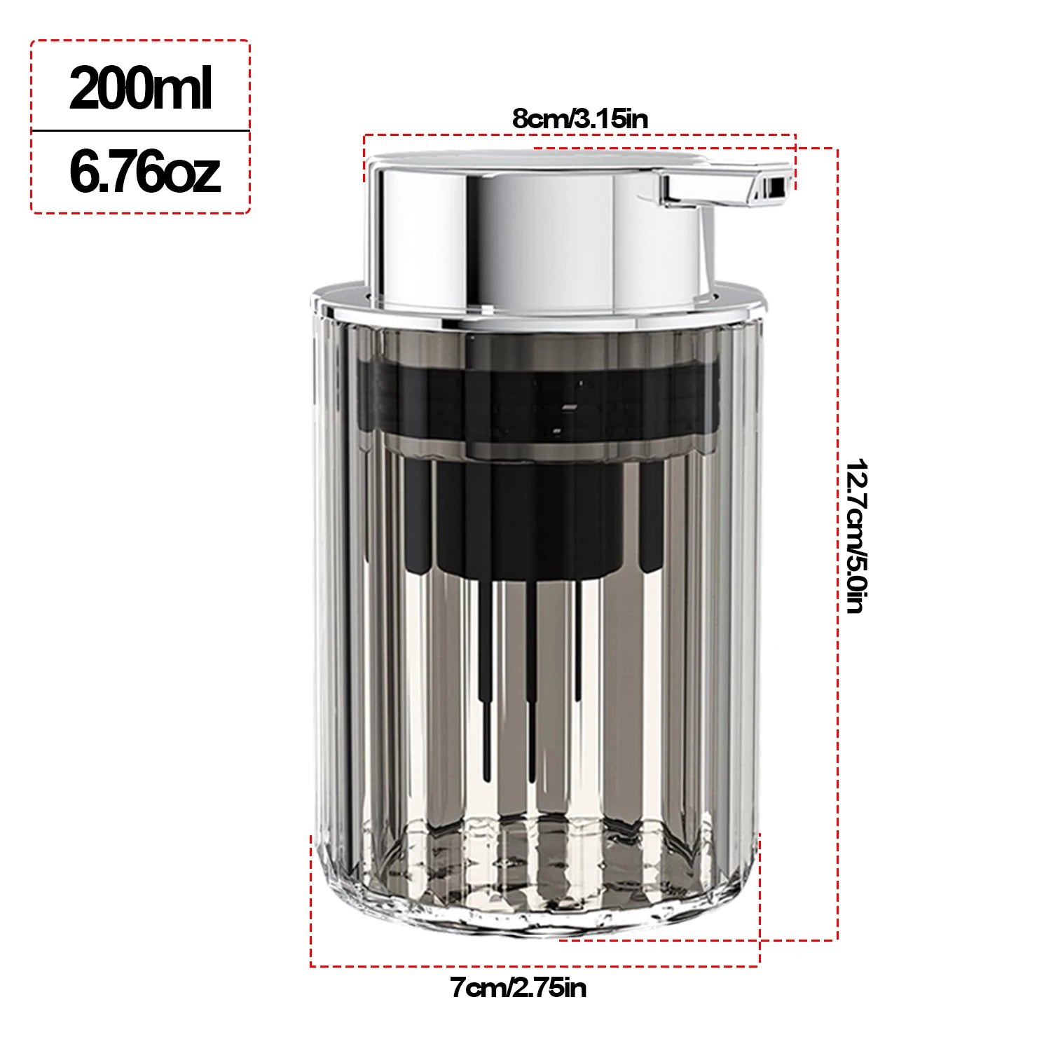 Hands Foaming Soap Dispenser for Bathroom Liquid Soap Mousse Bottle Refillable Kitchen Push-type Dish Soap Container