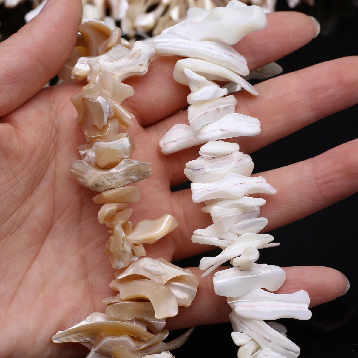 Natural Freshwater Shell Beading 18-25mm Irregular White Shell Loose Beads for Jewelry Making DIY Necklaces Bracelet Accessor