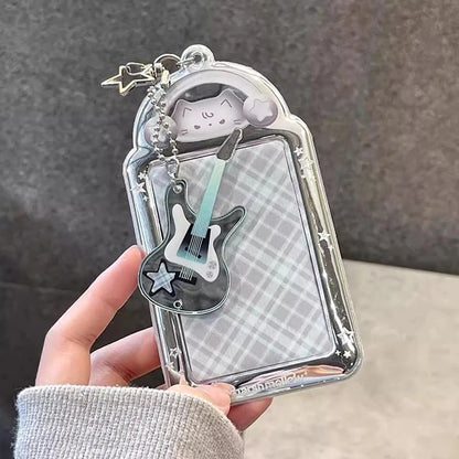 Kpop Photocard Holder Binder Photo Card Holder 3inch Idol Binder Photocard Display Keychain Protective Cover Photo Albums
