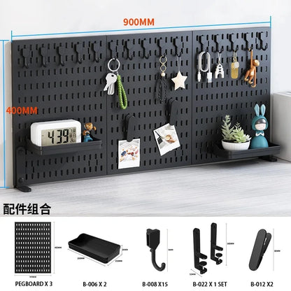 Pegboard Combination Desktop Storage Kit, Vertical and Clip-Type Pegboard Display Panels, Suitable for Home Office Storage. -
