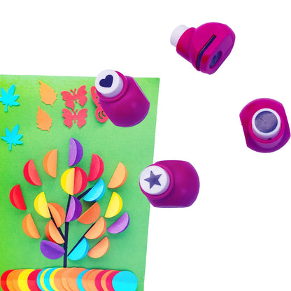 4pcs Mini Craft Punch Set, 4 Kind of Pattern Theme, Amazing Cut-out Shapes for Scrapbooking, Arts & Crafts, DIY Handwork & Mo