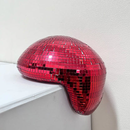 Melted Disco Ball Mirror Reflective Funky Modern Home Decor Handmade Aesthetic Room Decor Melting Mirror Ball For Table Shelf