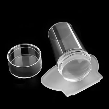 Nail Stamping Plates Pure Clear Jelly Nails Art Stamper Scraper Set Print Silicone Marshmallow Design Manicure Accessories To