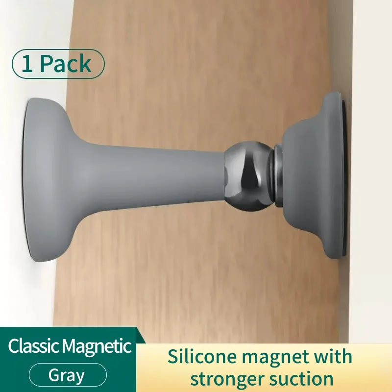 No-Drill Door Stopper for Room Bedroom Door Fixed Wall Protection Anti-Collision Household Silicone Strong Suction Floor Stop
