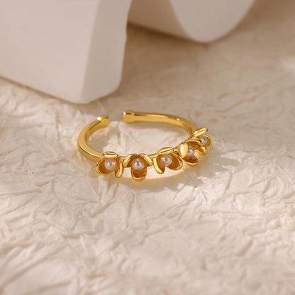 Stainless Steel Zircon Geometric Rings For Women Luxury Evil Eye Gold Color Adjustable Trendy Wedding Aesthetic Jewerly Gift 