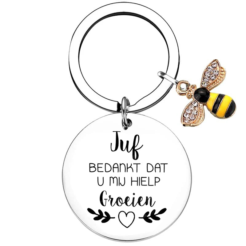 Dutch liefste juf Teacher Gifts for Women Teacher Keychain Teacher Appreciation Gifts thank You Gifts for Teachers - 4
