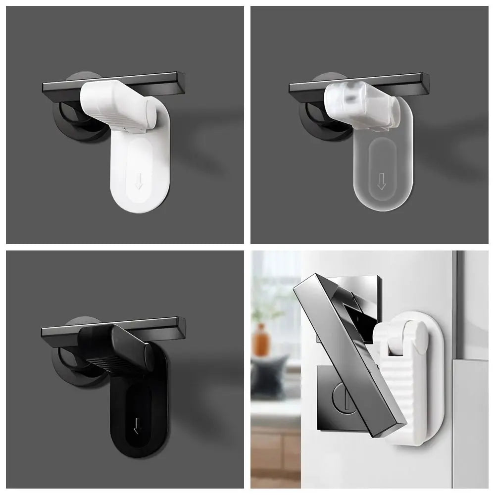 Non Punching Door Handle Safety Lock Protective Door Handle Concealed Buckle Lock Children's Pet Door Blocking Device