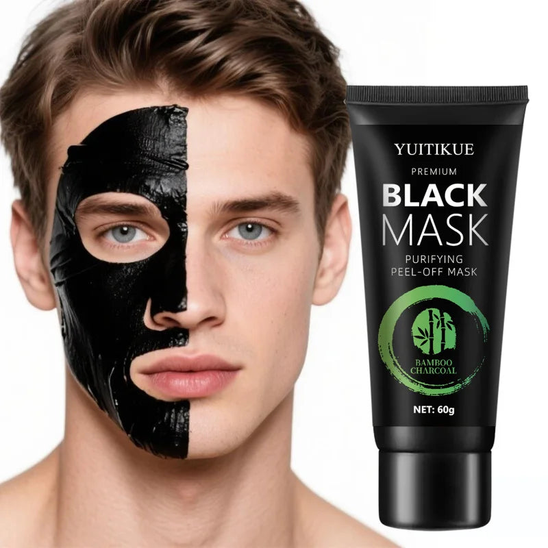 Bamboo Charcoal Blackhead Mask - Tear-off Mask contains ascorbic acid, hyaluronic acid, moisturizing and oil control, cleansi