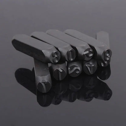 2/2.5/3/4/5/6mm Number Stamp Alloy Steel Stamp Kit With Storage Box Punch Metal Leather Craft DIY Jewelry Gold Silver LOGO St