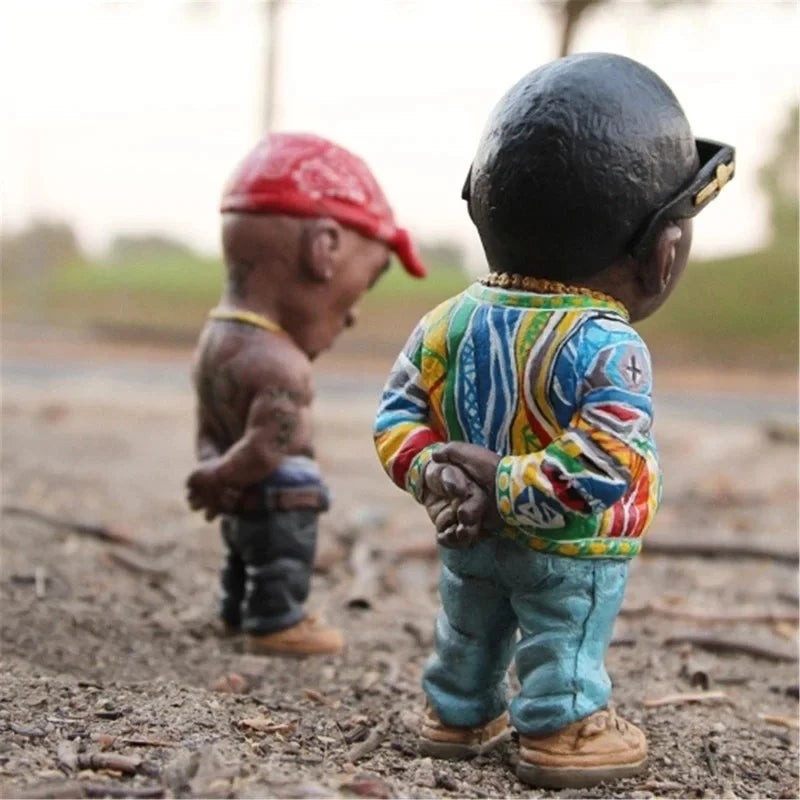 Fashion Tupac Rapper Figure Hip Hop Star Guy Pac Snoop Dogg Figurine Cool Stuff Figures Collection Model Creative Statue