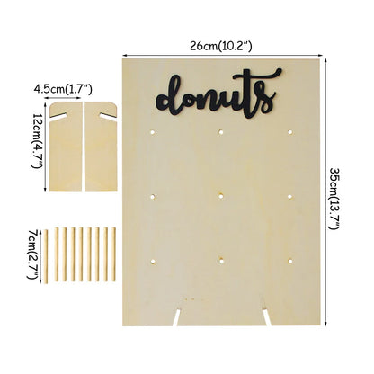 DIY Wooden Donut Wall Rustic Wedding Decoration Table Donut Party Decor Baby Shower Anniversary Birthday Event Party Favor