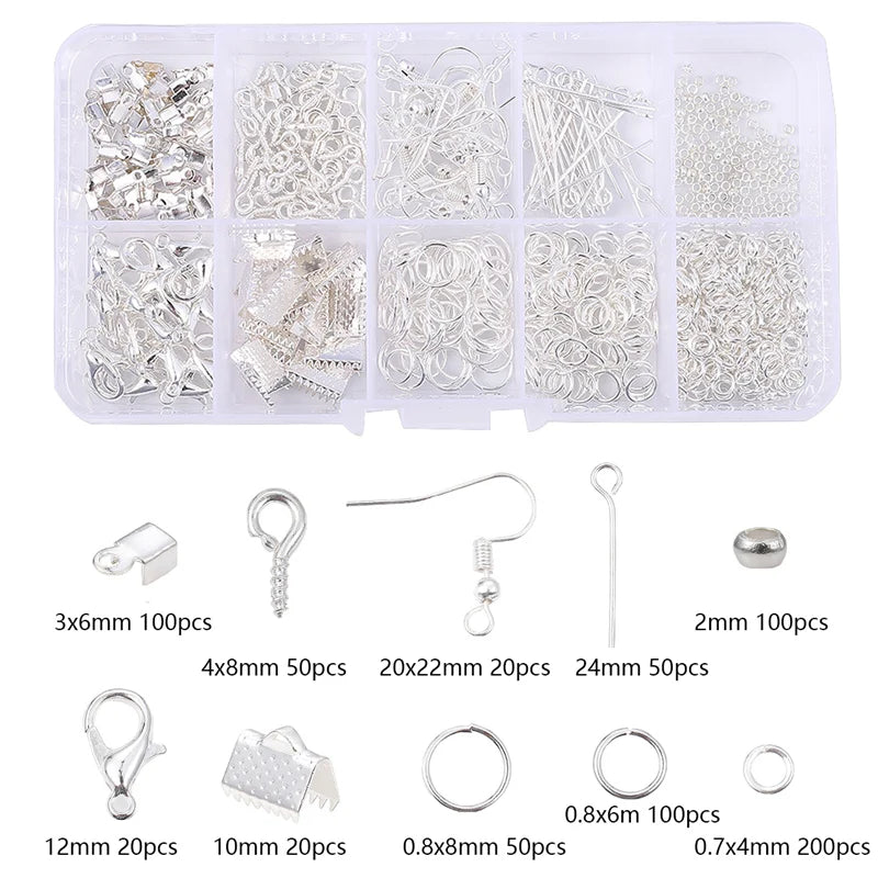 Jewelry Making Supplies Kit, DIY Jewelry Making Accessories, Colorful Beads, Clasps and Hooks, Crafting Supplies for Jewelry 