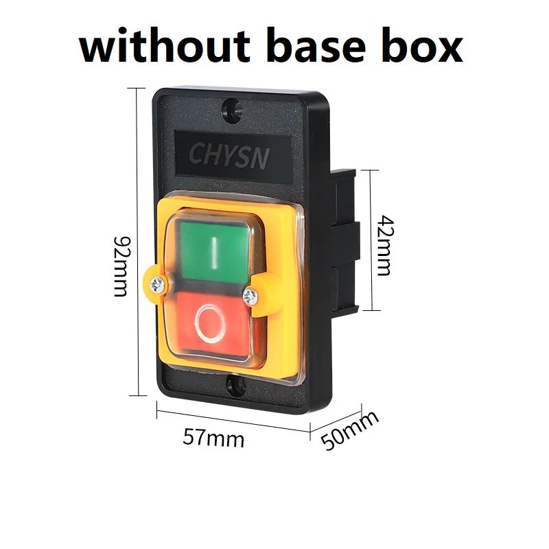 Waterproof Push Button Switch ON/OFF Mechanical Equipment Control Button for Durable Use - 5M-1PCS