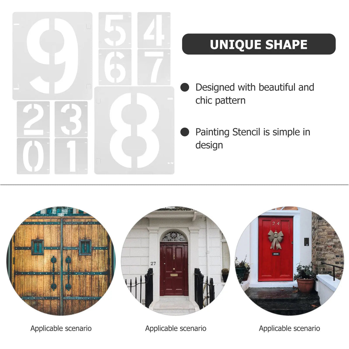 Number Templates Plastic Drawing Stencils Washable Reusable For Diy Crafts Home Decor Wall Floor Fabric Wood Signs