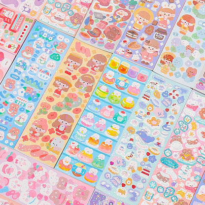 Kawaii Stickers for Kids Cute Stationary Aesthetic Diary Decoration Art Supplies Stickers for Scrapbooking Lot Korean Paper D
