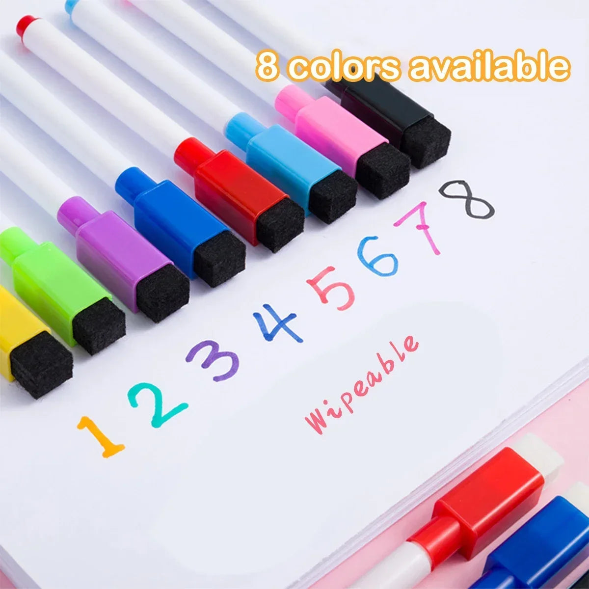 Magnetic Erasable Whiteboard Pen Color Options Blackboard Note Numbering Stationery Office Teaching Supplies for Classroom Us