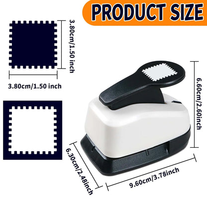Postage Stamp Scalloped Square Paper cutter tool for crafts Hole Punchers 25mm 38mm 50mm for crafting for scrapbook cardmakin