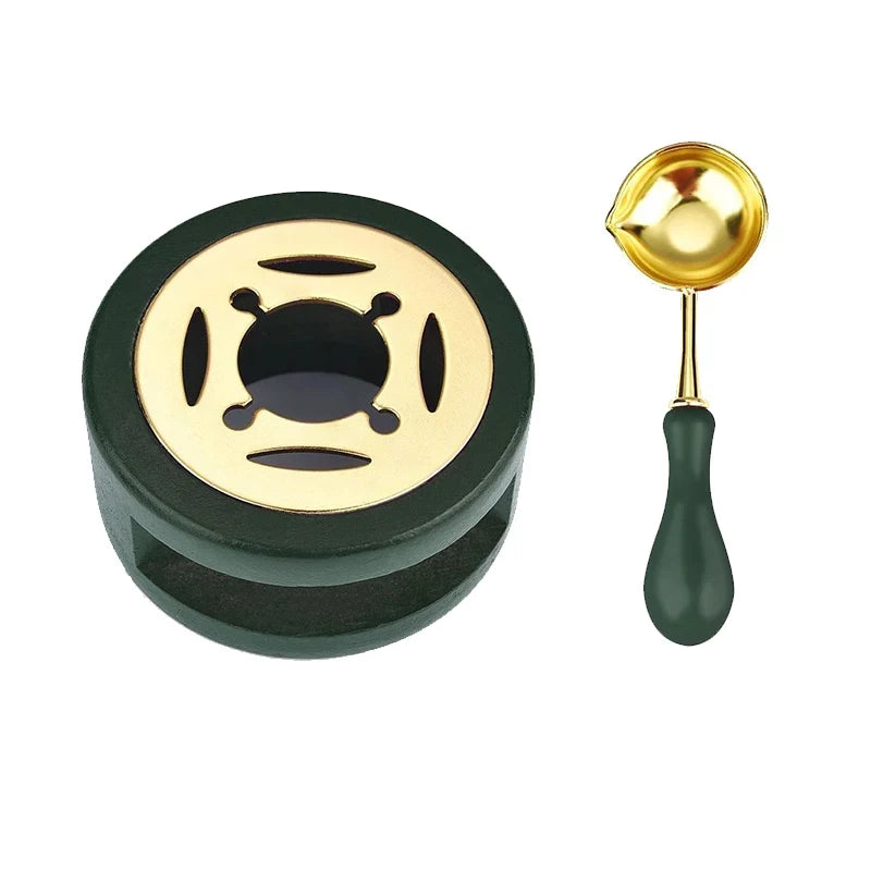 DIY Sealing Wax Spoon Bead Melting Heater Lacquer Furnace Solid Wood Stove Seal Supplies For Stamp Wax Stamp Craft Wedding Gi