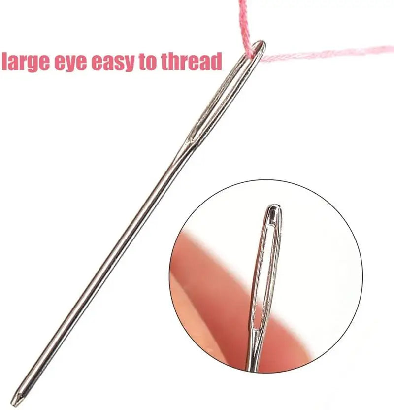 9 PCS Large Eye Blunt Sewing Needles Cross Stitch Knitting Needle Handmade Leather Embroidery Thread Needle Sewing Accessorie