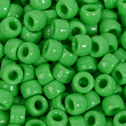 IYOE 100Pcs Pony Beads 6x9mm Glitter Acrylic Beads Luminous Spacer Beads For Diy Craft Jewelry Bracelets Making Hair Supplies