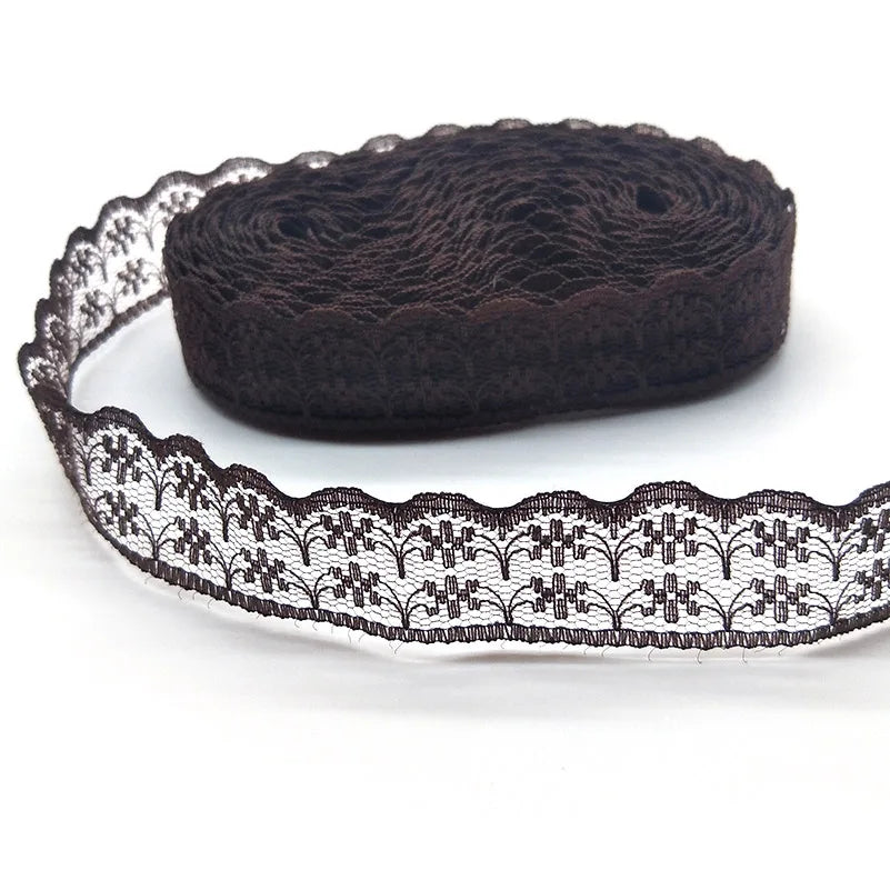 10 Yards High Quality Beautiful White Lace Ribbon Tape 22MM Lace Trim DIY Embroidered For Sewing Decoration African Lace Fabr