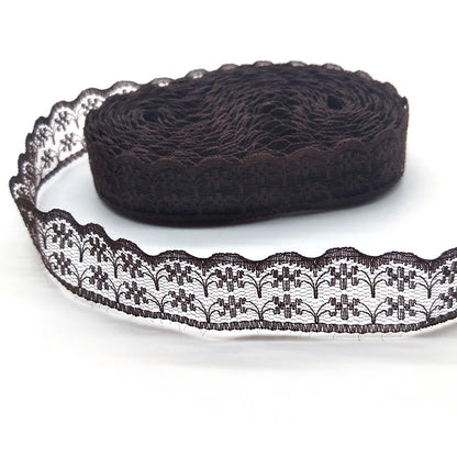 10 Yards High Quality Beautiful White Lace Ribbon Tape 22MM Lace Trim DIY Embroidered For Sewing Decoration African Lace Fabr