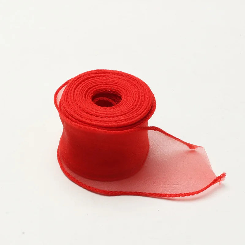 10Yards Fishtail Chiffon Ribbon Wavy Edged Organza Ribbon For DIY Crafts Bouquet Gift Wrapping Wedding Decoration Sewing Acce
