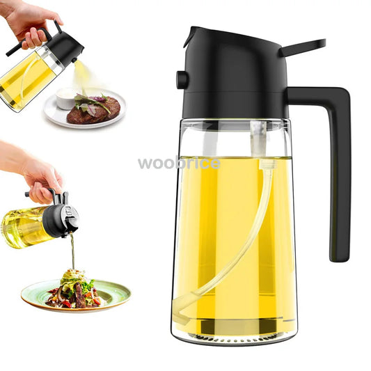 2in1 Kitchen Spray Oil Dispenser Oil Sprayer Polisher Or Only Brush Spray for Air Fryer Salad Grilling Roasting Cooking Kitch