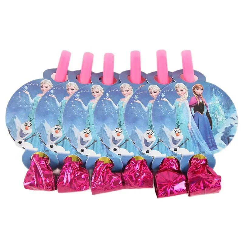 Frozens Princess Party Favors Includes Slap Bracelets Stickers Blowouts Gifts Bag for Girls Anna Elsa Birthday Party Decor Gi