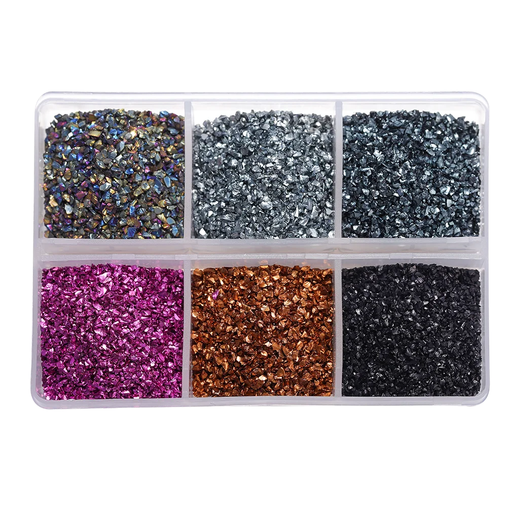 30g/Box Crushed Glass Stones Resin Filling Irregular Broken Stone for DIY Epoxy Resin Mold Crafts Nail Art Decoration Materia