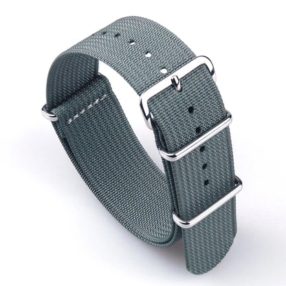 Ribbed Watch Strap 18mm 19mm 20mm 22mm 24mm Nylon Watch Straps Braid Ballistic Fabric Watchband Accessories for Military Band