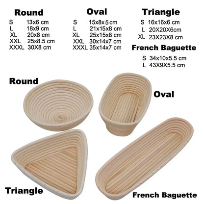Rattan Bread Proofing Basket Bread Basket Oval Rattan Wicker Dough Fermentation Sourdough Banneton