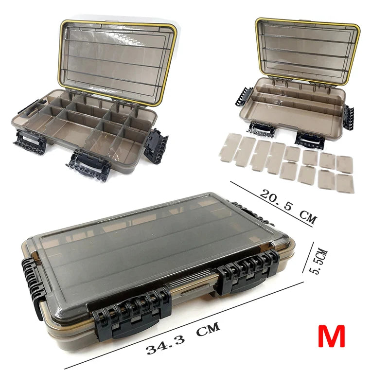 Large-Capacity Waterproof Fishing Tackle Box Fishing Accessories Tool Storage Box Fish Hook Fake Bait Storage Box Fishing Sup