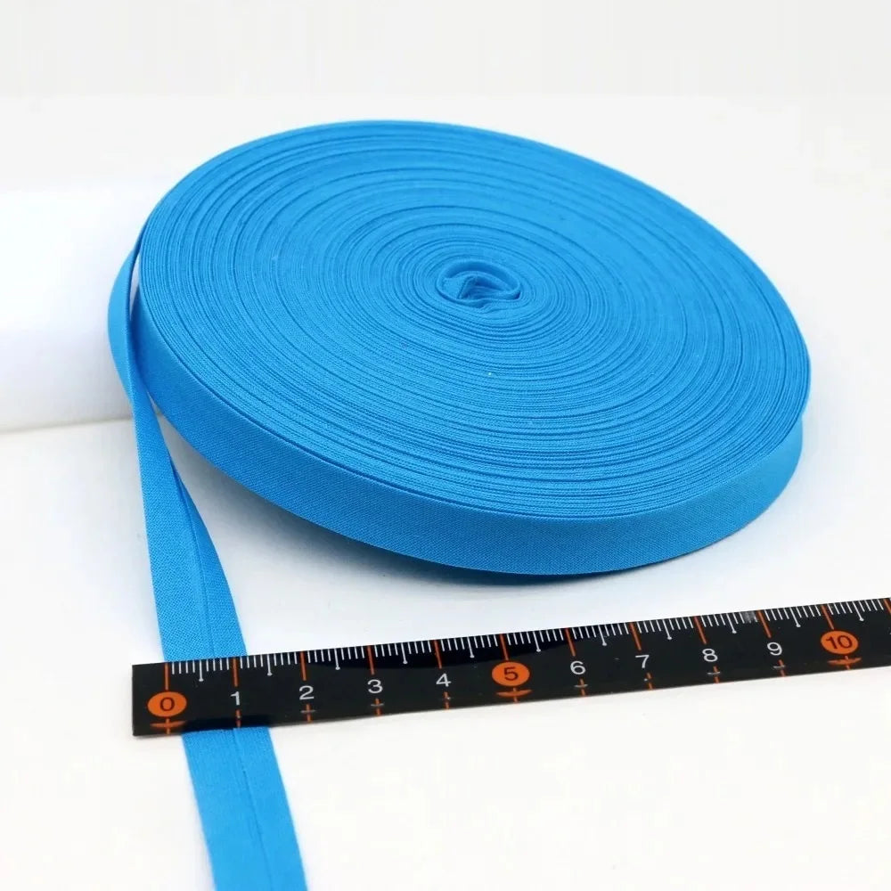 12mm(1/2") Narrow Ironed Single Folded Cotton Solid Color Bias Binding Tape Diy Ribbon Garment Quilt Craft Sewing Accessories