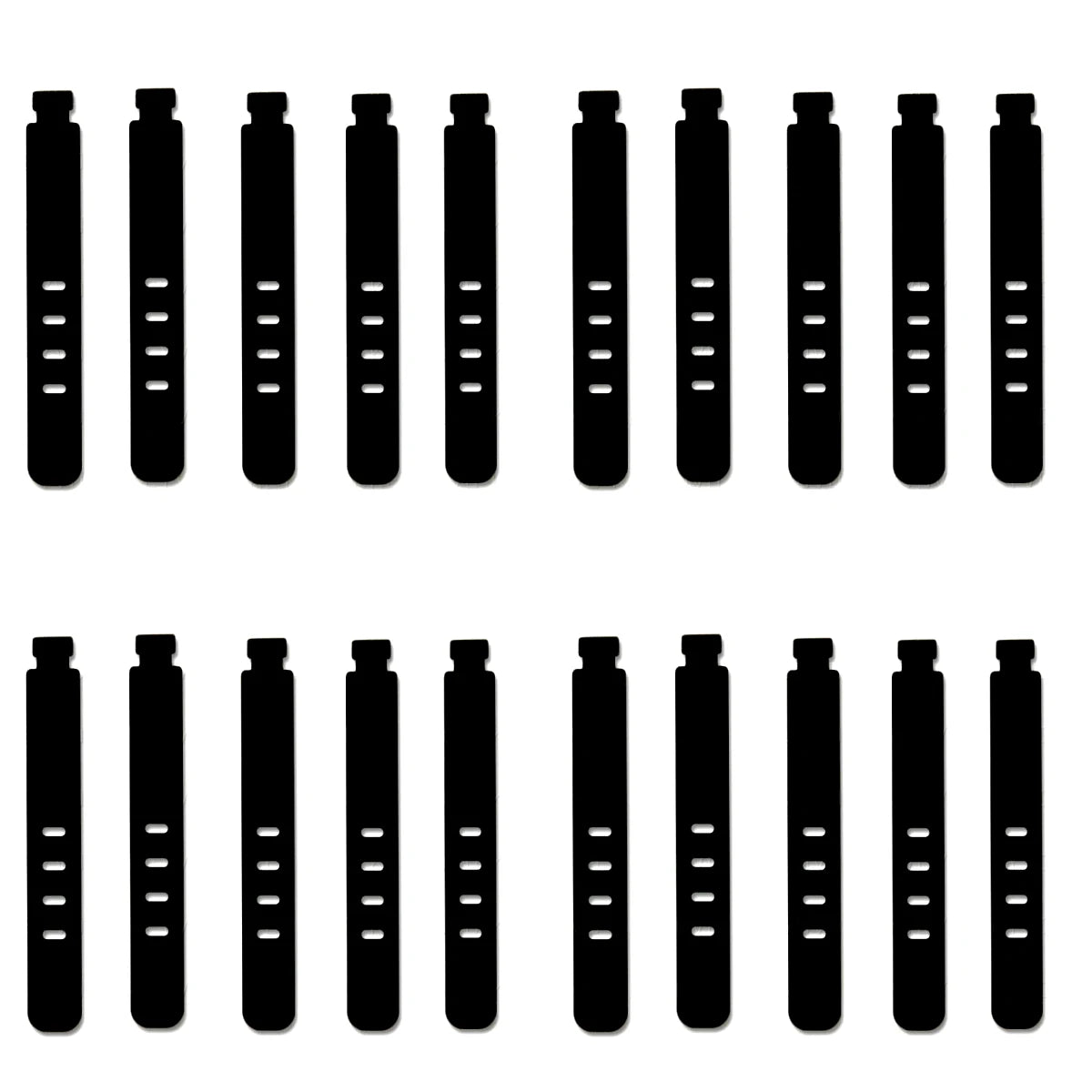 20/12/4PCS Cable Ties Cord Organizer Management Silicone Wire Holder Straps Zip Clips Reusable Tie Wraps Keeperwinder Rubber