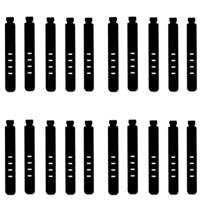 20/12/4PCS Cable Ties Cord Organizer Management Silicone Wire Holder Straps Zip Clips Reusable Tie Wraps Keeperwinder Rubber 