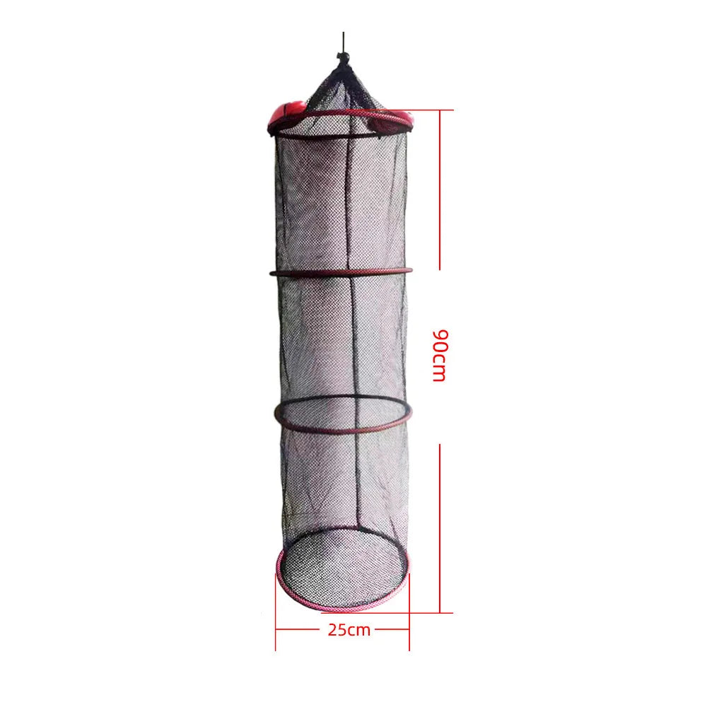 Floating Fishing Net Thickened Woven Fish Shrimp Basket Portable Mesh Landing Bucket Storage Bag Anti-jump Net Lobster Pocket