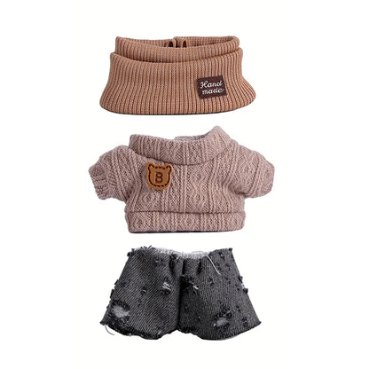 For Labubu accessories Sitting Party Series Classic Dress Grid For Labubu outfit Kid Gift Labubu clothing labubu clothes - no