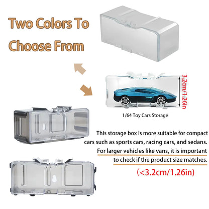 1/64 Acrylic Model Car Display Case Box DIY Assembly Storage Gift for Collectibles Multi-Layer Car Park (Without Car) 1/3/4/5
